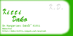 kitti dako business card